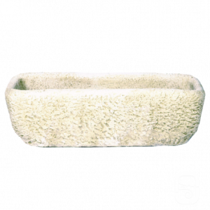 Auge rectangulaire décorative – Jardinière en pierre reconstituée 59 L