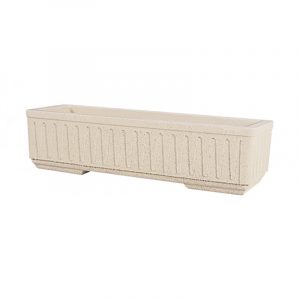 Balconnière 488 blanche 50 cm – Jardinière classique 11 L pour balcon et terrasse