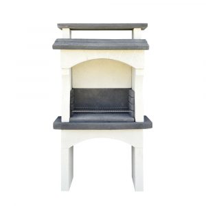 Barbecue Lezenne en Pierre Reconstituée avec Hotte et Tables – Charbon de Bois