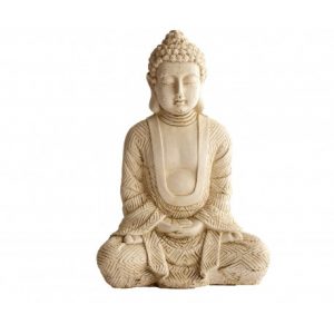 Statue Bouddha Hindou en Pierre Reconstituée – Méditation, Décoration Zen Intérieure et Extérieure, Résistante au Gel, Fabrication Française