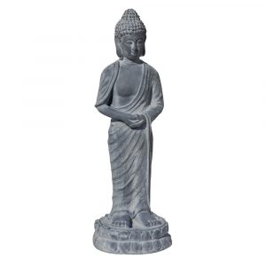 Statue Bouddha Hindou Debout en Pierre Reconstituée – Décoration Zen Intérieure et Extérieure
