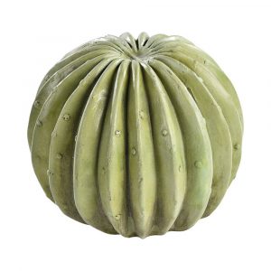 Cactus boule décoratif en pierre reconstituée – Vert ciré | Jardin & Intérieur