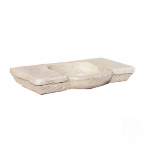 Évier Rond 1900 en Pierre Reconstituée – Style Rétro Chic, Cuisine d'Été, Robuste et Élégant