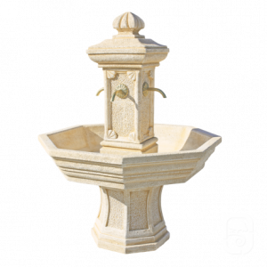 Fontaine centrale Adonis en pierre reconstituée – Style méditerranéen