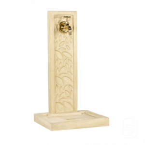 Fontaine murale Leaf en béton – Style moderne avec motifs feuilles de laurier