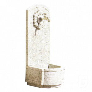 Fontaine Murale Tournesol en Pierre Vieillie – Jardin Provençal Authentique