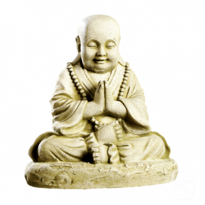 Statue Moine Tibétain en Pierre Reconstituée – Décoration Zen pour Jardin