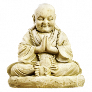 Grande Statue Moine Tibétain en Pierre Reconstituée – Décoration Zen pour Jardin