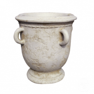 Pot Antique avec Anses en Pierre Reconstituée – Bac à Arbustes avec Drainage