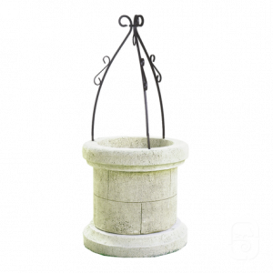 Puits Rond en Pierre Vieillie – Décoration de Jardin Authentique