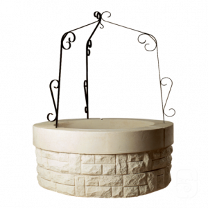 Puits en Pierre Saintongeais XL – Grand Diamètre, Style Chic et Rustique