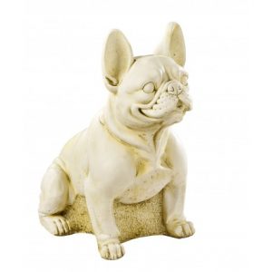 Statue Bouledogue Assis en Béton Ciré – Décoration Intérieur et Jardin