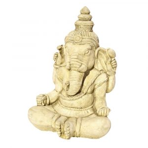 Statue Ganesh en Pierre Reconstituée – Décoration Zen Intérieure et Extérieure