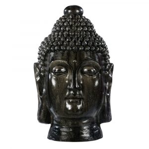 Tête de Bouddha en Pierre Reconstituée – Décoration Zen Intérieure et Extérieure