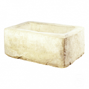 Timbre en Pierre Reconstituée – Bac à Fleurs Rustique et Patiné