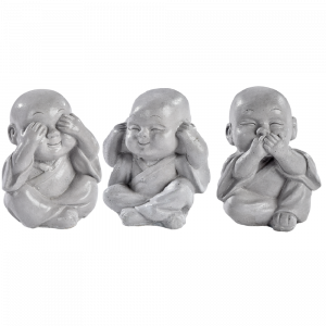 Statues Trois Petits Moines – Décoration Zen Intérieur et Jardin