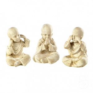 Statuettes Trois Enfants Moines de la Sagesse – Décoration Zen Intérieur et Jardin