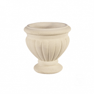 Vase 189 blanc 9 L – Pot classique élégant en pierre reconstituée pour jardin et terrasse