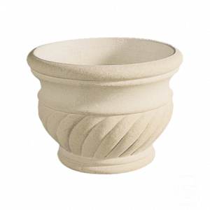 Vase 201 blanc 14 L – Pot décoratif classique en pierre reconstituée pour jardin et terrasse