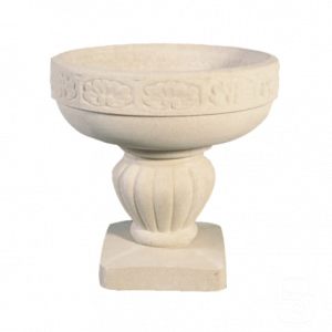 Coupe à pied 116 – Coupe décorative élégante 40 L avec motif floral