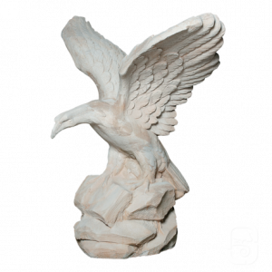 Statue aigle en pierre reconstituée patinée – Sculpture décorative de jardin