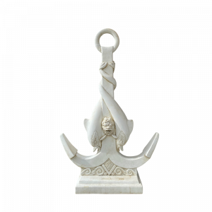 Ancre Marine Décorative en Pierre Reconstituée – Sculpture Nautique Symbolique
