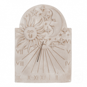 Cadran Solaire Éclipse en Pierre Reconstituée – Sculpture de Jardin Fonctionnelle et Décorative