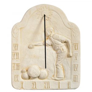 Cadran Solaire Pétanque en Pierre Reconstituée – Décoration de Jardin Originale et Ludique