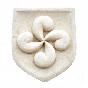 Écusson Basque Lauburu en Pierre Reconstituée – Décoration Murale Intérieure et Extérieure