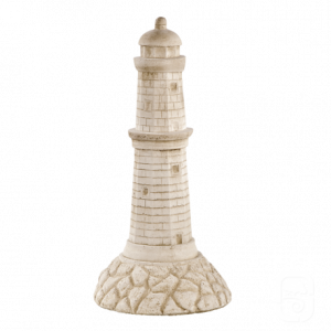 Grand Phare Décoratif en Pierre Reconstituée Vieillie – Sculpture Maritime pour Jardin et Intérieur