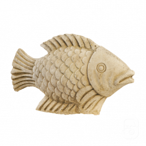 Statue Carpe Fontaine en Pierre Reconstituée Patinée