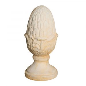 Pomme de Pin Décorative en Pierre Reconstituée Vieillie – Sculpture Symbolique Intérieur et Extérieur