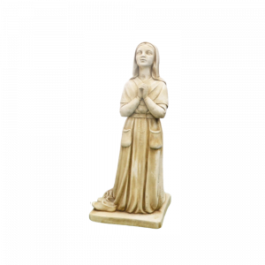 Statue Sainte Bernadette en pierre reconstituée – Sculpture religieuse en prière
