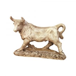 Sculpture de Taureau en Pierre – Statue Décorative de Caractère pour Intérieur et Extérieur