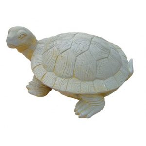 Tortue Géante de Jardin en Pierre Reconstituée – Sculpture Artisanale Ton Vieilli Résistante au Gel