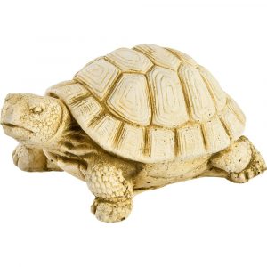 Tortue Décorative en Pierre Reconstituée Ton Vieilli – Sculpture pour Jardin et Intérieur